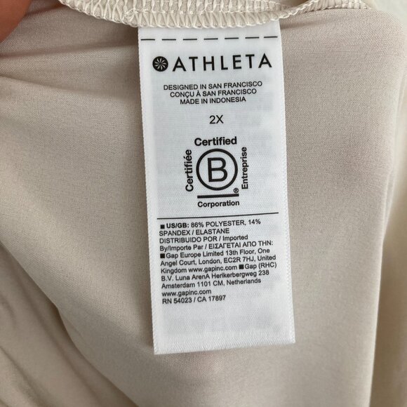 Athleta Stratosphere High Rise Wide Leg Pant Cream Walking Travel Size 3X - Picture 9 of 10